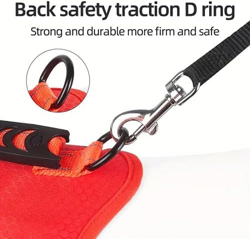 Dog Harness, No Pull Service Vest, Reflective Strips, Control Handle, Soft Padded, Adjustable and Comfortable for Easy Walking (Red, E-Small)