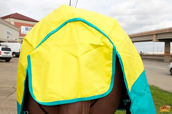78" Hilason 1200D Winter Waterproof Turnout Horse Blanket Belly Wrap Yellow