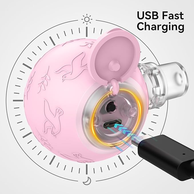 Interactive Cat Toys Ball for Indoor Cats, Automatic Pet Toys for Bored Indoor Adult Cats, Motion Activated, USB Rechargeable, Christmas Birthday Gifts(Pink)