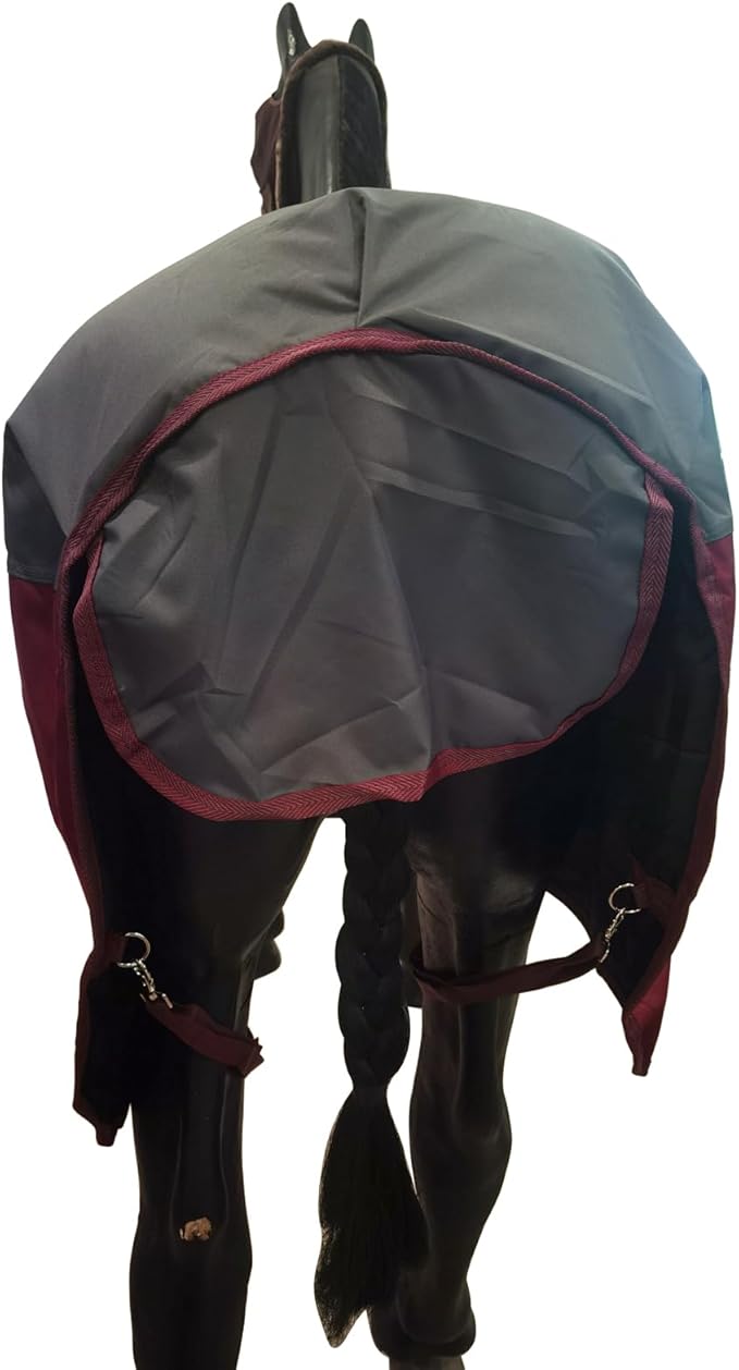 BARN & STABLE 600Denier 3000mm/3000mvp Super Waterproof & Breathable Horse Blankets for Winter with 200g Fill