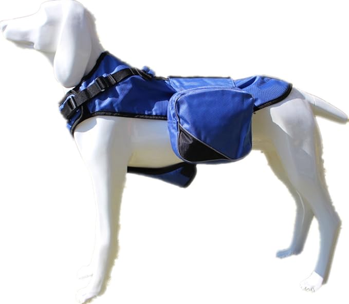 Service Dog Vest Mesh with Removable Emotional Support Label Patches Reflective Dog Harness(Blue,L)