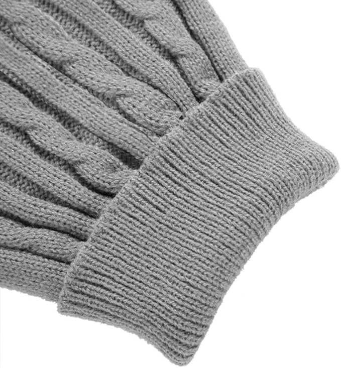 CHBORCHICEN Small Dog Sweaters Knitted Pet Cat Warm Dog Sweatshirt Winter Clothes Kitten Puppy Sweater (Small, Grey)