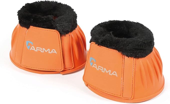 Shires ARMA Fleece Trim Bell Boot (Orange, Pony)