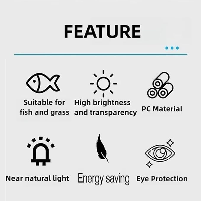 Mini Clip-On Aquarium Light 5W Full Spectrum LED Fish Nano Tank Light with Timer & Dimmer and 3 Lighting Modes for Freshwater Plants & Tropical Fish Ideal for 4–14 Inch Tanks (1-5 Gallons)