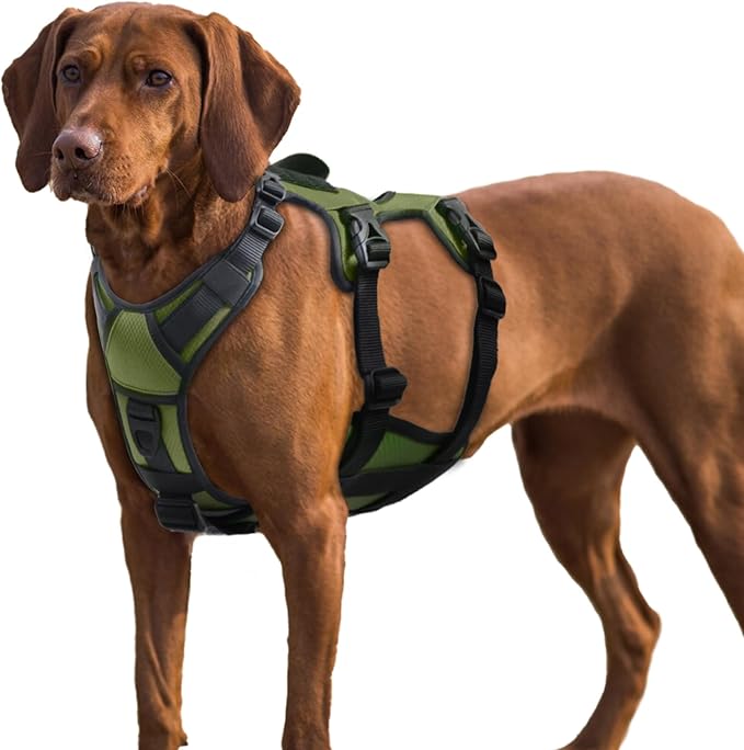 AUROTH Dog Harness, Escape Proof Dog Harness for Large Dogs, No Pull Dog Harness with Lift Handle, Soft Padded Reflective Adjustable Dog Vest Harness, Large Dog Harness for Walking Hiking Training