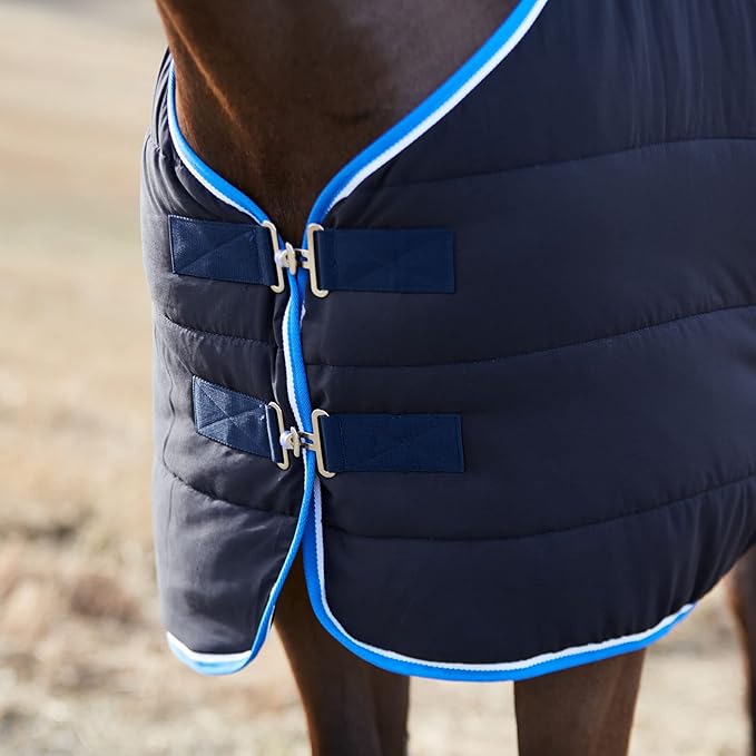 HORZE Glasgow Anti-Slip Stable Horse Blanket (100g Fill) - Dark Blue - 72 in
