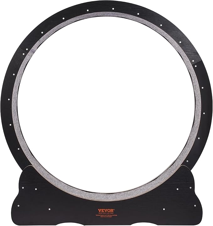 VEVOR Cat Exercise Wheel, 43.3" Large Treadmill for Indoor Cats, Running Wheel With Detachable Carpet & Teaser for Running/Walking/Training, Suitable for Most Cats Black