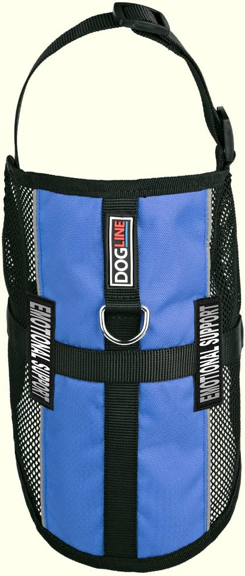 Dogline MaxAire Multi-Purpose Mesh Vest for Dogs and 2 Removable Emotional Support Patches, Medium, Blue