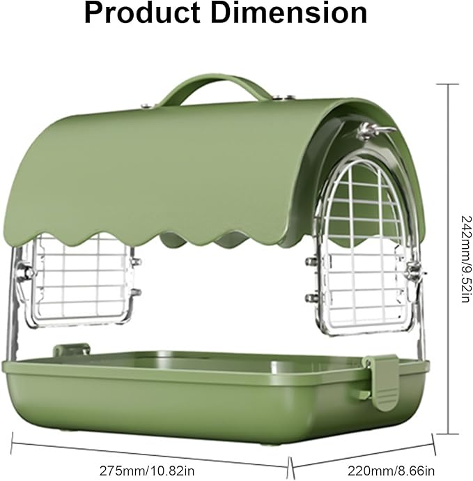 Standing Flight Parakeets Cage Set Large Bird Carriers Panoramic View Bird Cage for Outdoor Use