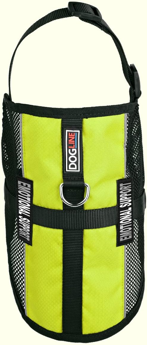 Dogline MaxAire Multi-Purpose Mesh Vest for Dogs and 2 Removable Emotional Support Patches, Large, Green