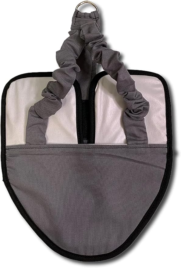 Hen Holster Bird Diaper, Wrap Around - for Hens, Roosters, Ducks, Leak-Proof Design, Comfortable Fleece Strap Bird Harness with Sewn-in Liner, Secure Hook and Loop Closure - Large, Gray