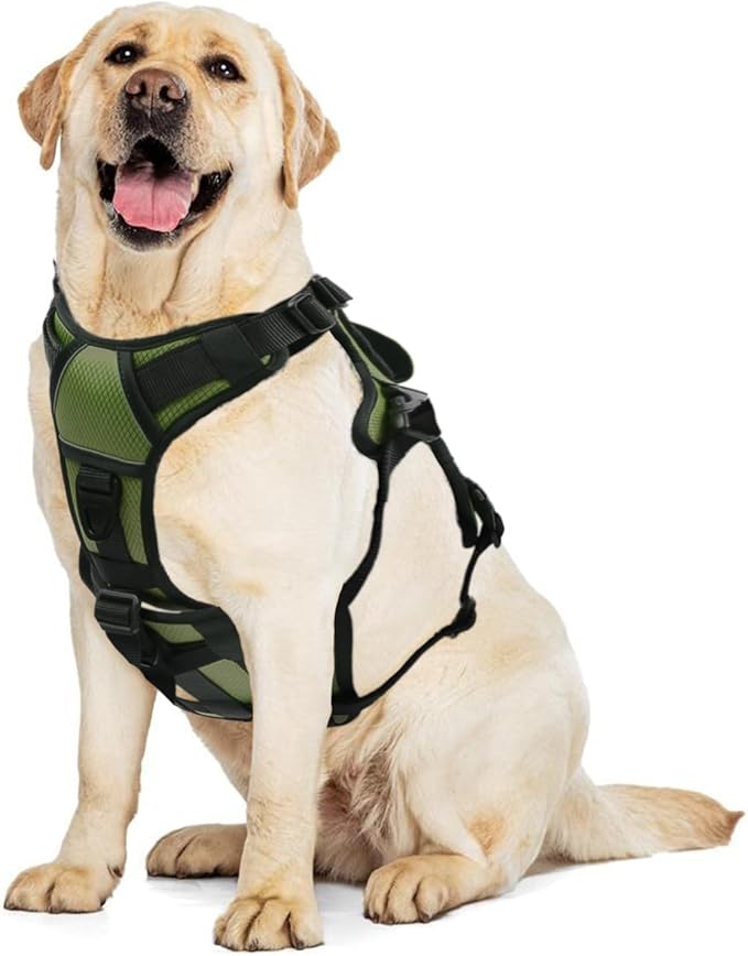 AUROTH Dog Harness, Escape Proof Dog Harness for Medium Sized Dog, No Pull Dog Harness for Large Dogs, Soft Padded Reflective Adjustable Dog Vest Harness with Lift Handle, Harness Medium Size Dog