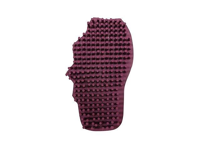 Grewal Equestrian Snuggy Groomer Soft Teeth Rubber Groomer Curry (Purple)