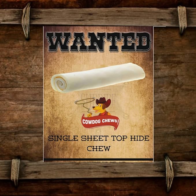 Cowdog Chews Retriever Roll 9-10 inch All Natural Rawhide Dog Treat (3 Pack)