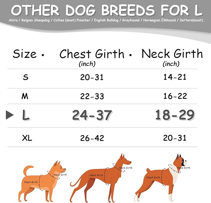 AUROTH Dog Harness for Large Dogs, Dog Vest Harness Large Size Dog, Large Dog Harness, No Pull Dog Harness for Large Dogs with Handle, Black L