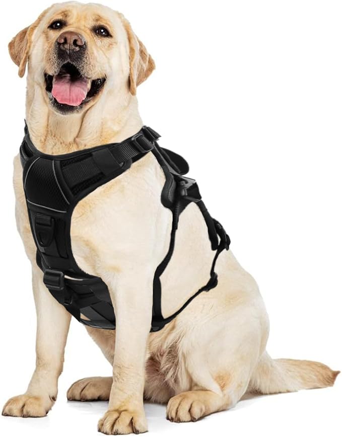 AUROTH Dog Harness, Escape Proof Dog Harness for Medium Sized Dog, No Pull Dog Harness for Large Dogs, Soft Padded Reflective Adjustable Dog Vest Harness with Lift Handle, Harness Medium Size Dog