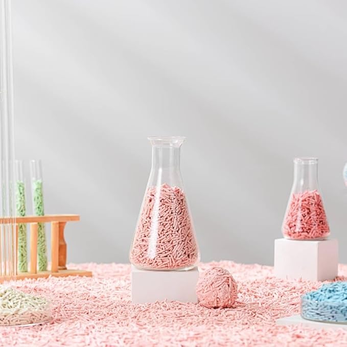 Michu Tofu Cat Litter Natural Clumping Tofu Cat Litter, Fast Clumping and Easily Scoop-able 5.5lb/88oz 5 Scents - Watermelon, 8 Pack