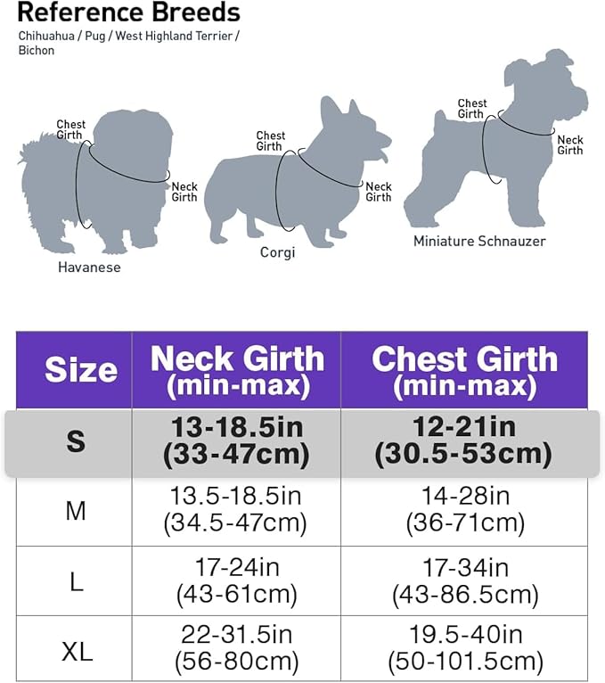 Joytale No Pull Dog Harness for Small Dogs, Reflective Pet Vest with Front Clip, Adjustable Soft Padded Harnesses with Easy Control Handle for Training and Walking, Purple, S