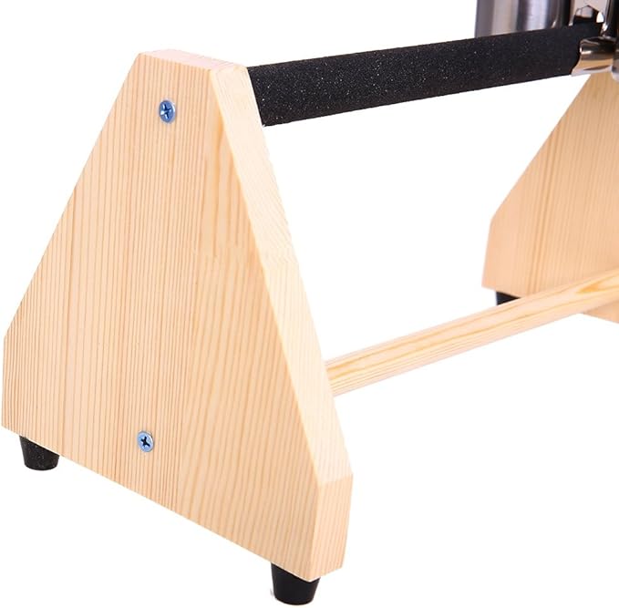 QBLEEV Parrot Play Wood Stand Bird Grinding Perch Table Platform Birdcage Feeder Stands with Feeder Dish Cup Portable Table Playstand for Small Cockatiels, Conures, Parakeets, Finch