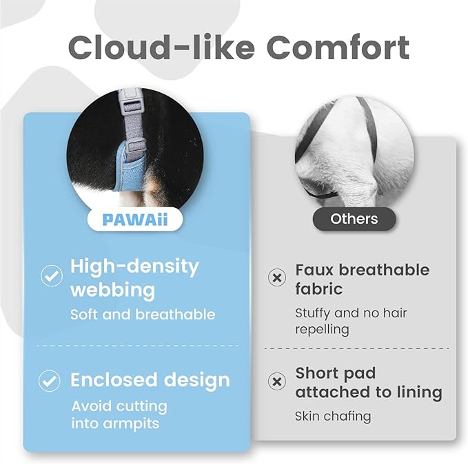 Pawaii Dog Harness for Small Dogs, Dog Harness with Pet ID Tag, No Choke Dog Harness, Adjustable Soft Padded Pet Vest with Easy Control Handle