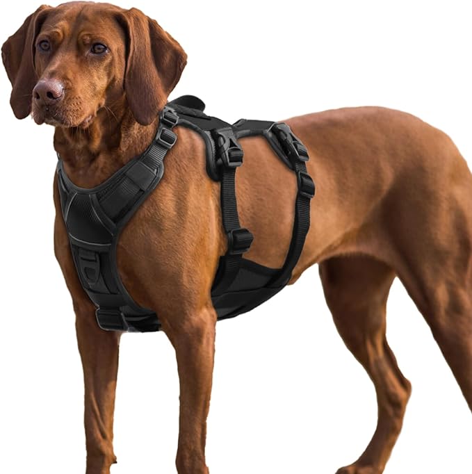AUROTH Dog Harness, Escape Proof Dog Harness for Large Dogs, No Pull Dog Harness with Lift Handle, Soft Padded Reflective Adjustable Dog Vest Harness, Large Dog Harness for Walking Hiking Training