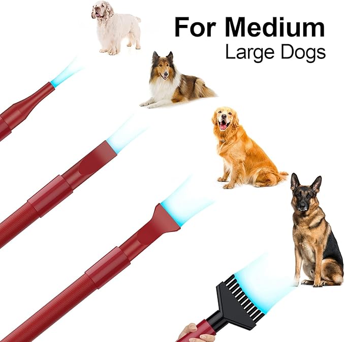 PetLife Dog Dryer for Large Dogs, Dual Motor 5.0 HP Variable Speed Dog Hair Dryer, Professional Force Dog Dryer Dog Grooming Dryer Blower with Heater