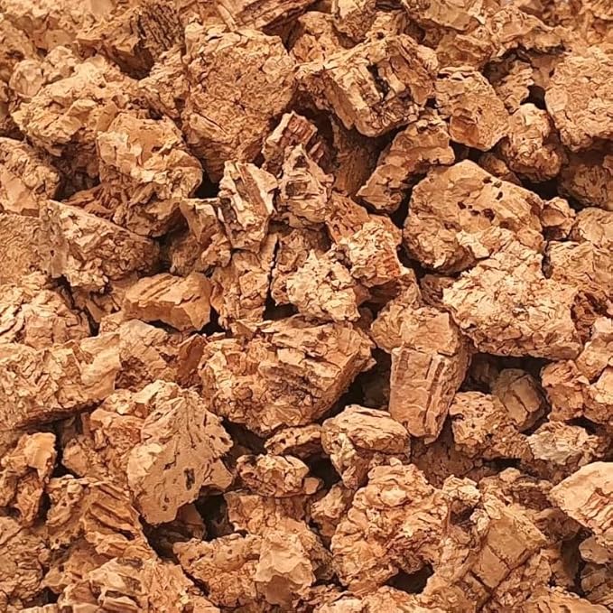 Cork Orchid Bark - Cork Bark Nuggets (3/8"- 3/4") - Natural Cork Bits (10-20mm) for Orchids, Air Plants, Reptiles & Terrariums (30 quarts)