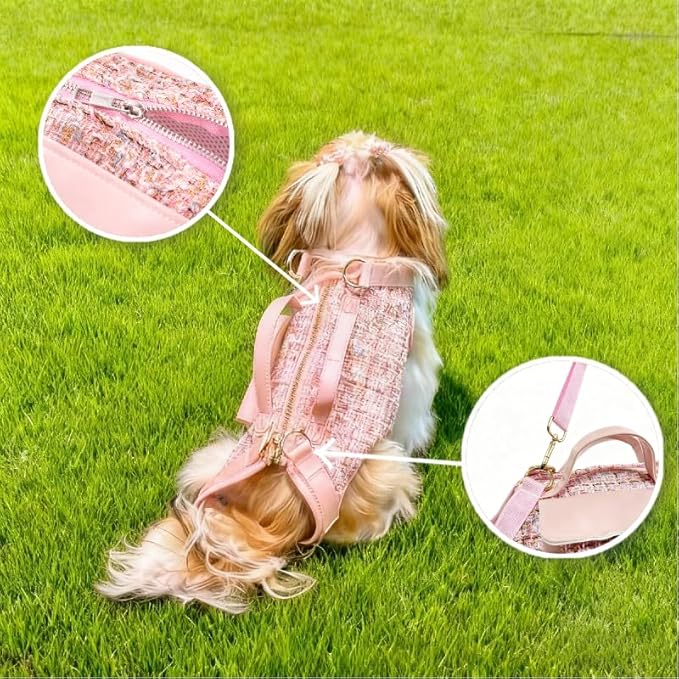 Dog Lift Harness Backpack for Small Dogs, Adjustable Straps Dog Sling Carrier for Hiking, Travel, Outdoor – Black Medium
