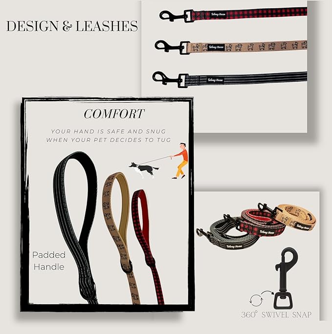 Dog Harness and Leash Set, No Pull Adjustable Soft Padded Vest, No Choke (Large, White Stripe)