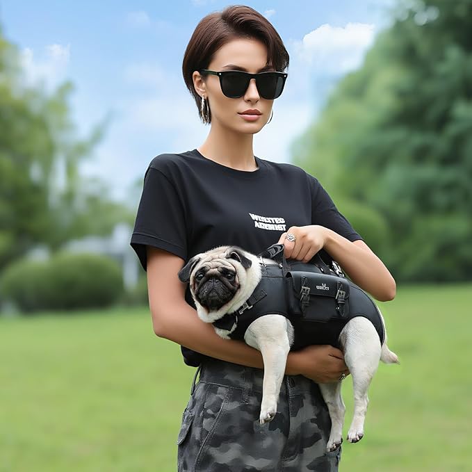 Dog Backpack Carrier for Dogs,Dog Lift Harness,Adjustable Padded Breathable Straps for Dogs, Disabled, Joint Injuries, Arthritis,L