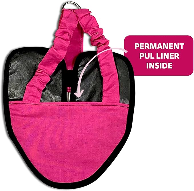 Hen Holster Bird Diaper, Wrap Around - for Hens, Roosters, Ducks, Leak-Proof Design, Comfortable Fleece Strap Bird Harness with Sewn-in Liner, Secure Hook and Loop Closure - Large, Pink