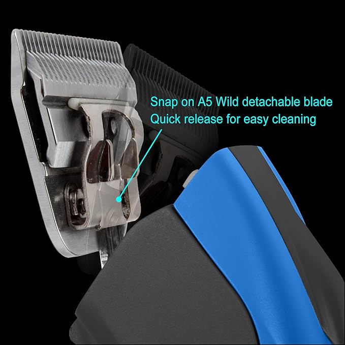 Detachable Blade - Size 30W Wide Blade 1/50", Made of Extra Durable Japanese Steel, Compatible with Most Andis, Oster, Wahl A5 Clippers