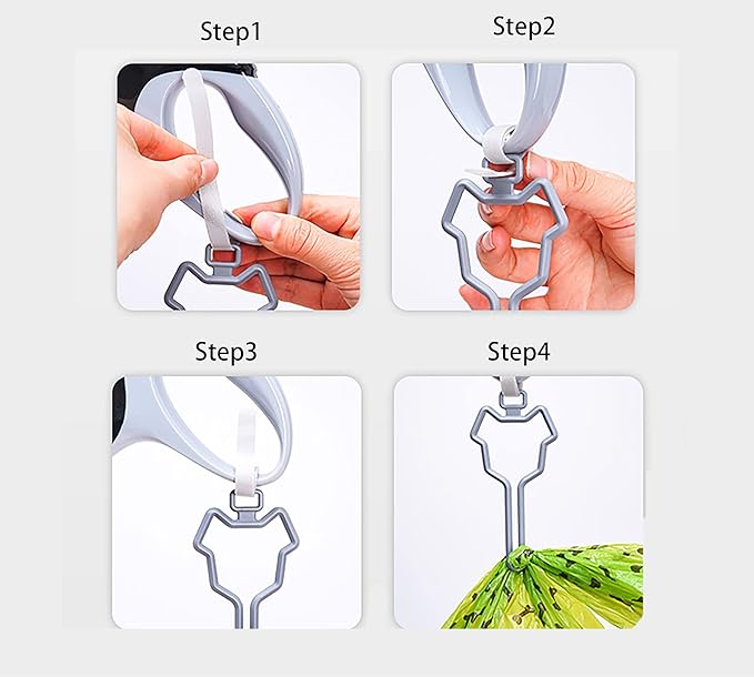 Dog Poop Bag Holder, Waste Bag Holder, Dog Poop Bag Carrier, Hand Free Holder (4 pack, Purple)