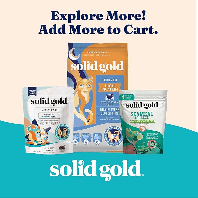 Solid Gold Wet Cat Food Shreds in Gravy - Healthy Canned Cat Food Made w/Real Chicken & Mackerel Shreds, Vitamins & Minerals - Grain Free & Gluten Free Canned Meals for Cats & Kittens - 24ct/3oz Can