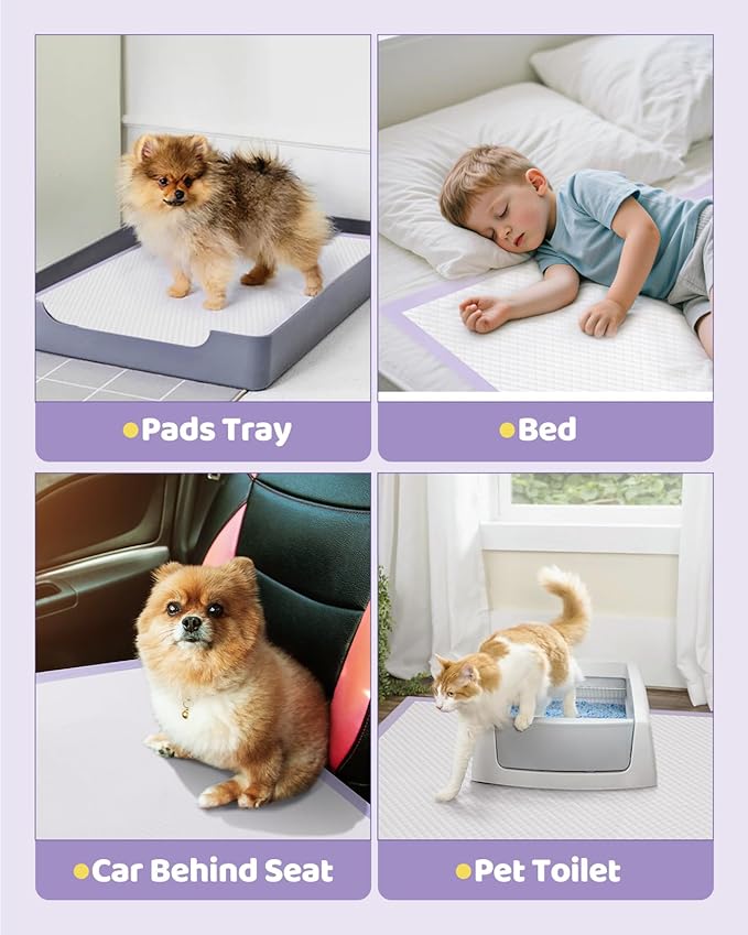 36"x36" 4XL Lavender Scented Disposable Dog Pee Pads, 45 Count | Extra Large Puppy Training Pads with 6-Layer Super Absorbent Protection, Leakproof Puppy Pads for Large Dogs & Senior Pets