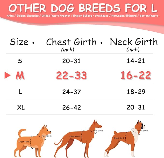AUROTH Dog Harness Medium Sized Dog, Dog Vest Harness Medium Size Dog, Medium Dog Harness, No Pull Dog Harness for Medium Dogs with Handle, Rose Red M