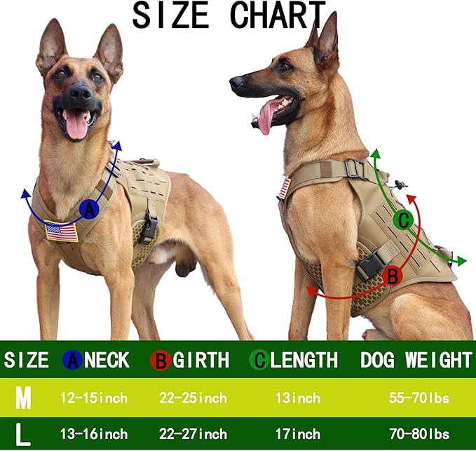 Service Dog Vest,Emotional Support Dog Vest Harness with Sturdy Handle Reflective Dog Harness Soft Padded Breathable Easy Control in Training Dog Vest for Large Dogs (Medium, Brown)
