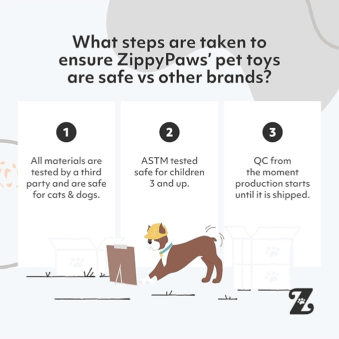 ZippyPaws Skinny Peltz - No Stuffing Dog Toy Pack to Keep Them Busy, for Medium and Large Dogs, Squeaky Pet Toys, Unstuffed Chew Toys, Soft Plush Variety Pack, Fox, Raccoon, and Squirrel - 18"