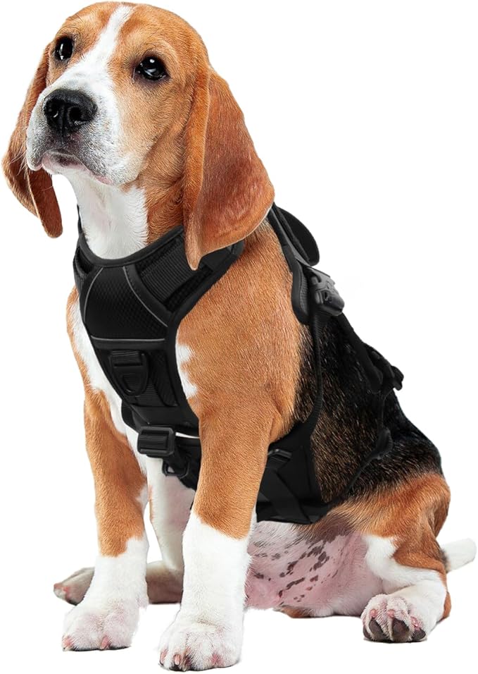 AUROTH Dog Harness, Escape Proof Dog Harness for Large Dogs, No Pull Dog Harness with Lift Handle, Soft Padded Reflective Adjustable Dog Vest Harness, Large Dog Harness for Walking Hiking Training