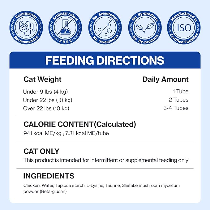 Doctor By FELYSIN L-lysine for Cats Lysine Supplements Immune Support Allergy Relief Sneezing Runny Nose Watery Eyes Respiratory Treatment with Beta-glucan, 30 Lickable Formula Individually Packaged