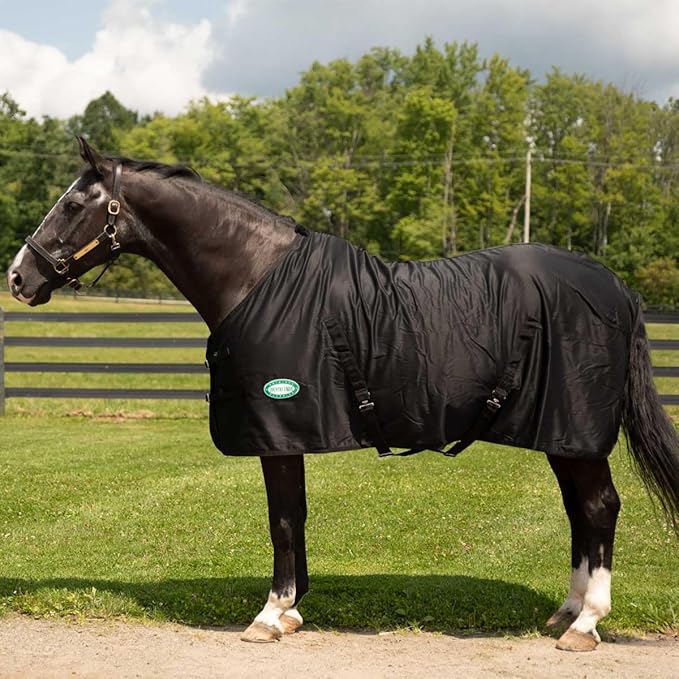 Country Pride Solid Color Cotton Poly Summer Stable Sheet (78, Black)