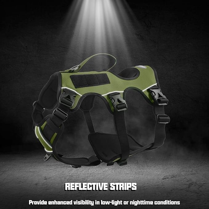 AUROTH Dog Harness, Escape Proof Dog Harness for Medium Sized Dog, No Pull Dog Harness for Large Dogs, Soft Padded Reflective Adjustable Dog Vest Harness with Lift Handle, Harness Medium Size Dog