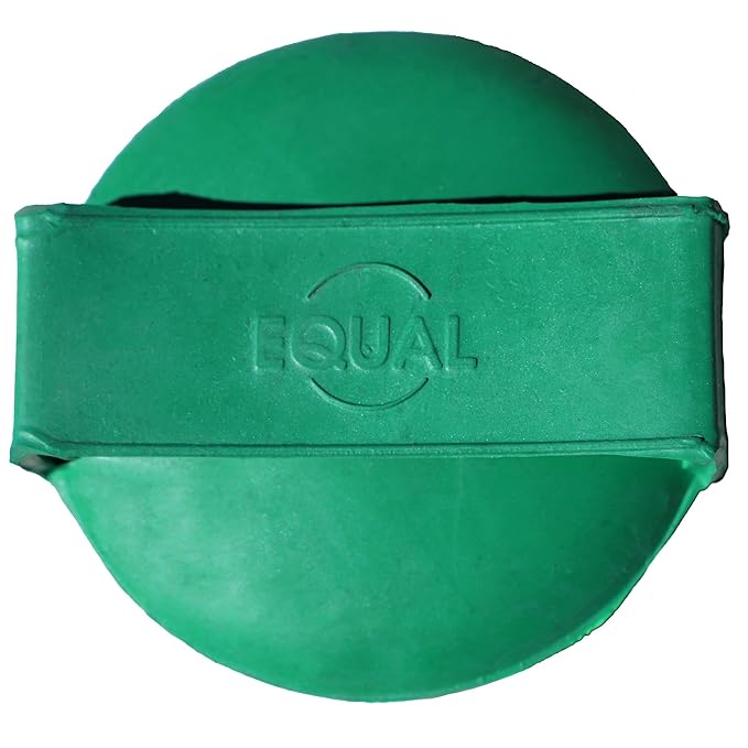 Grewal Equestrian Round Curry Comb with Handle (Dark Green)