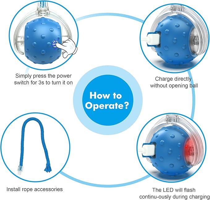 Interactive Cat Ball Toy for Indoor Cats – Fast Rolling on Carpets, Motion Activated with Chirping Sounds, Enrichment Play for Active & Bored Cats