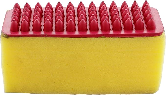 Grewal Equestrian Rubber Grooming Sponge Brush (Raspberry)