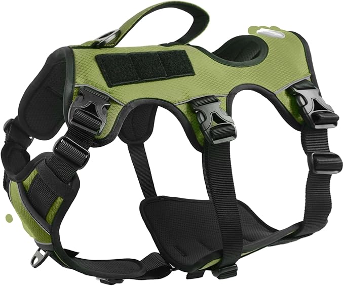 AUROTH Dog Harness, Escape Proof Dog Harness for Medium Sized Dog, No Pull Dog Harness for Large Dogs, Soft Padded Reflective Adjustable Dog Vest Harness with Lift Handle, Harness Medium Size Dog