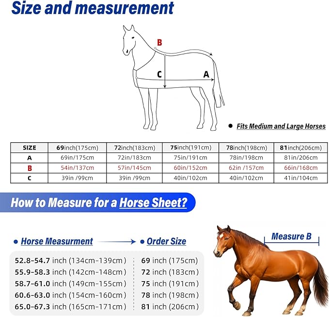 BARN & STABLE 420D Breathable&Waterproof Horse Sheet Summer Sheet for Horse with Removable Web Leg Straps