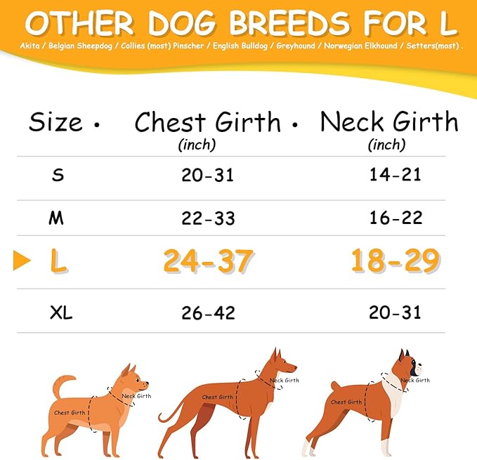 AUROTH Dog Harness for Large Dogs, Dog Vest Harness Large Size Dog, Large Dog Harness, No Pull Dog Harness for Large Dogs with Handle, Army Yellow L