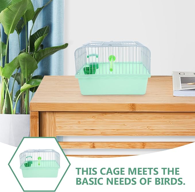 Kisangel Portable Bird Cage Water Dispenser and Food Box Spacious Travel Carrier for Parrots and Birds Lightweight Design for and Outdoor Adventures