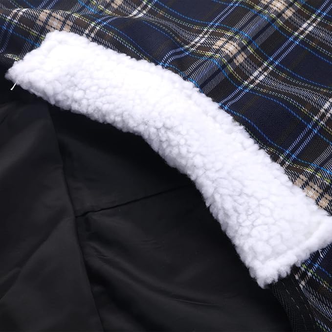 600 Denier Ripstop Mini Horse Blanket - 0g Fill Lightweight, Waterproof Breathable Miniature Pony/Donkey Turnout Rain Sheet Blueplaid 45
